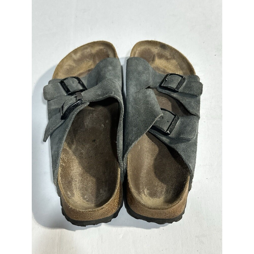 Birkenstock Betula Arizona Sandal Women Dark Grey Suede Leather  Size 38 Narrow - Picture 9 of 10